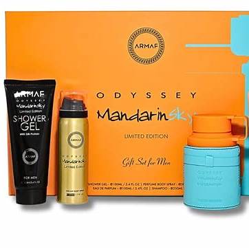 Armaf Odyssey Mandarin Sky Gift Set 100ml EDP + 250ml Shampoo + 100ml Shower Gel + 50ml Body Spray